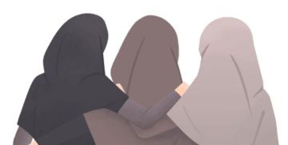 Ilustrasi Sahabat Muslimah, Kartun Muslimah, Sahabat, Persahabatan PNG Transparan Clipart dan File PSD untuk Unduh Gratis